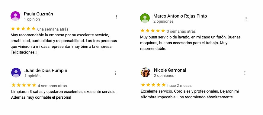 opiniones clientes en google